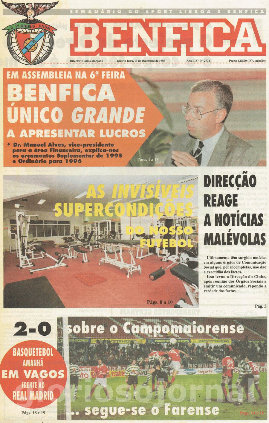 jornal o benfica 2774 1995-12-13